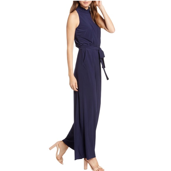 NWT Vince Camuto Ruffle Collar Jumpsuit 2P - Picture 4 of 5